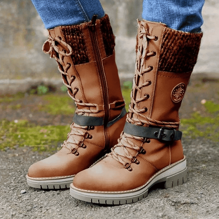 Arden Lane | Waterproof Mid-Calf Lace-Up Boots