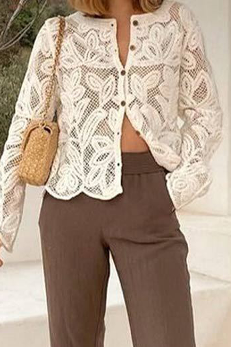 Talia | Casual Daily Hollow Out Buttoned Outerwear