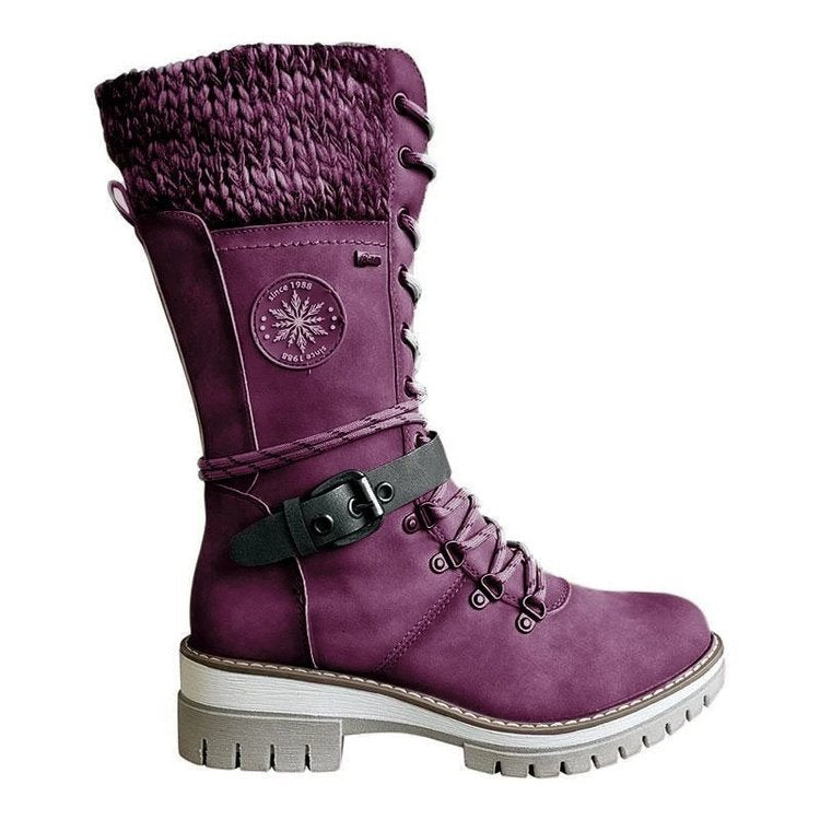 Arden Lane | Waterproof Mid-Calf Lace-Up Boots