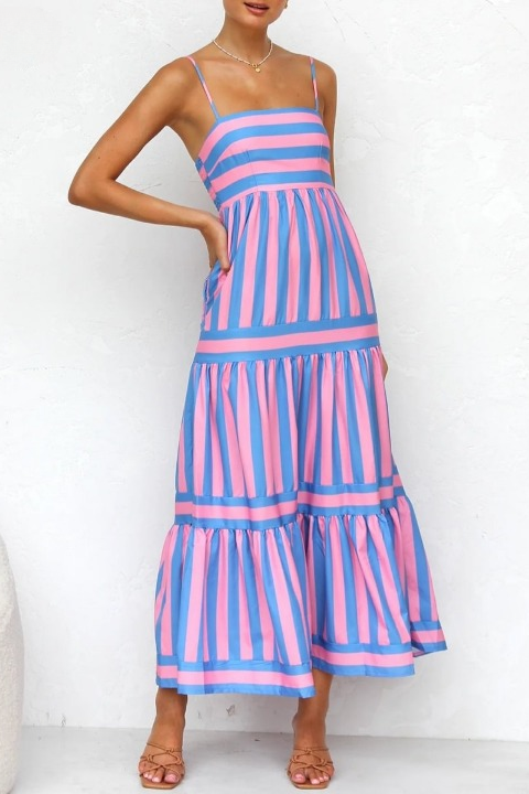 Talia | The Timeless Striped Midi Dress