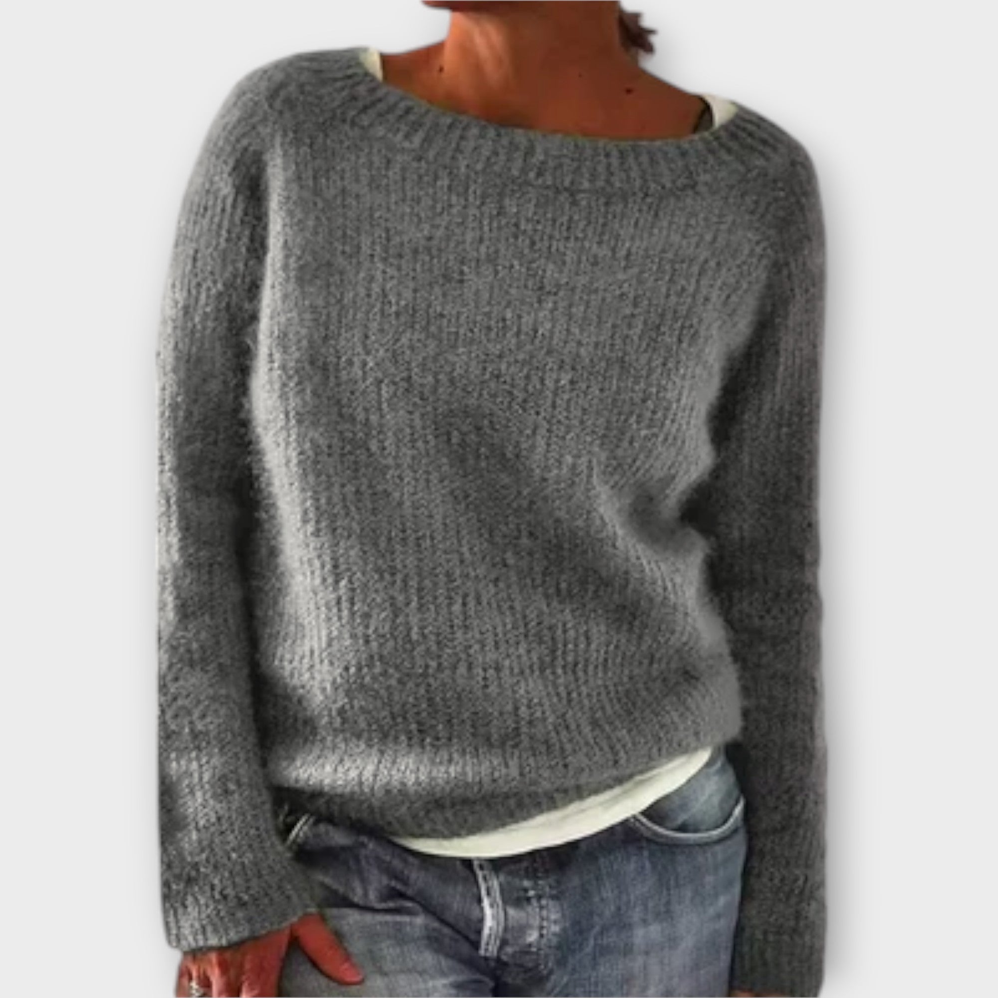 Talia | Solid Color Knit Sweater