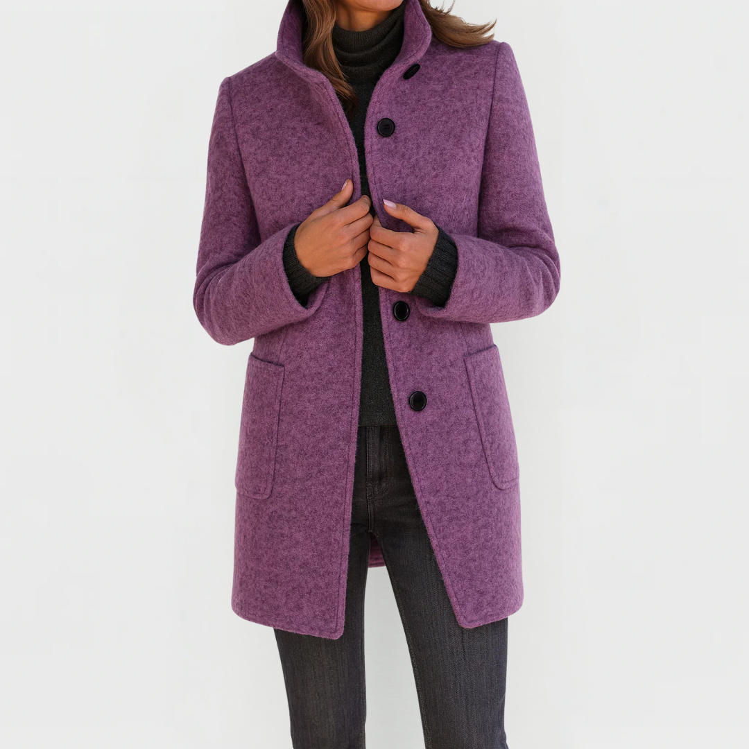 Arden Lane | Comfortable Women’s Coat with High Collar