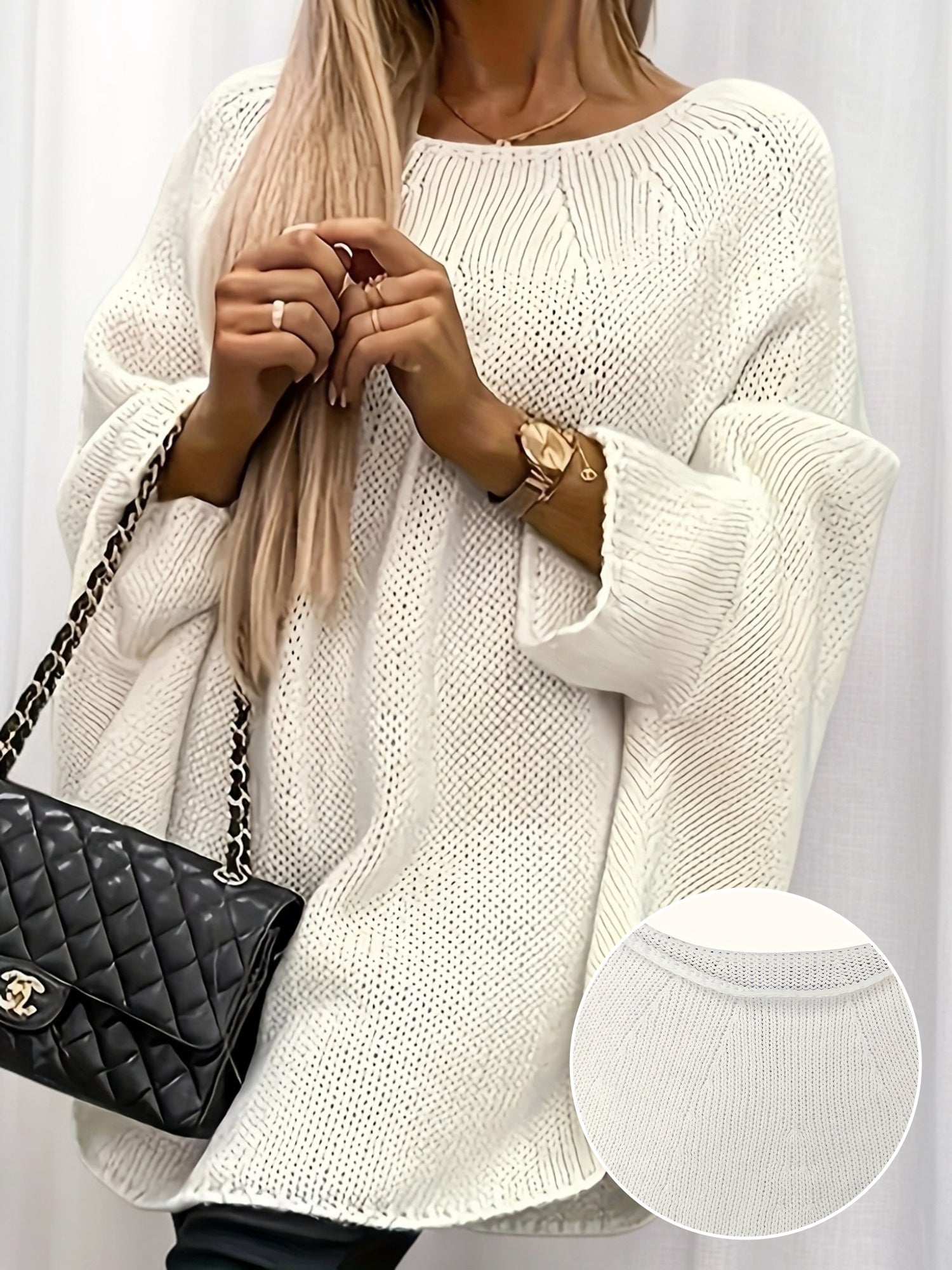 Talia | Elegant Batwing Knit Pullover