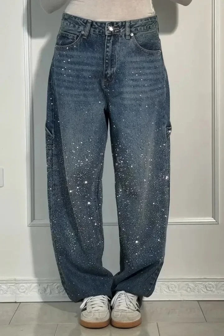 Talia | High-Waist Glitter Jeans