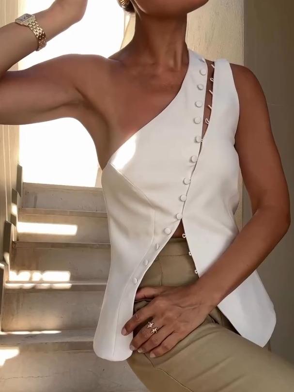 Talia | Stylish One-Shoulder Top with Modern Flair