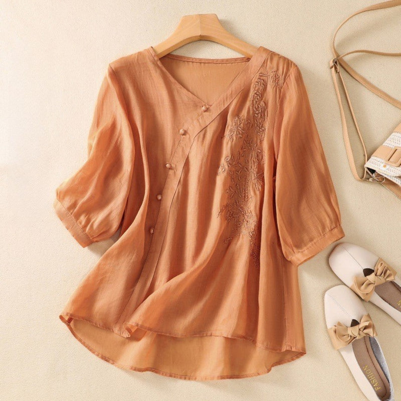 Talia | Asymmetrical Button Tunic