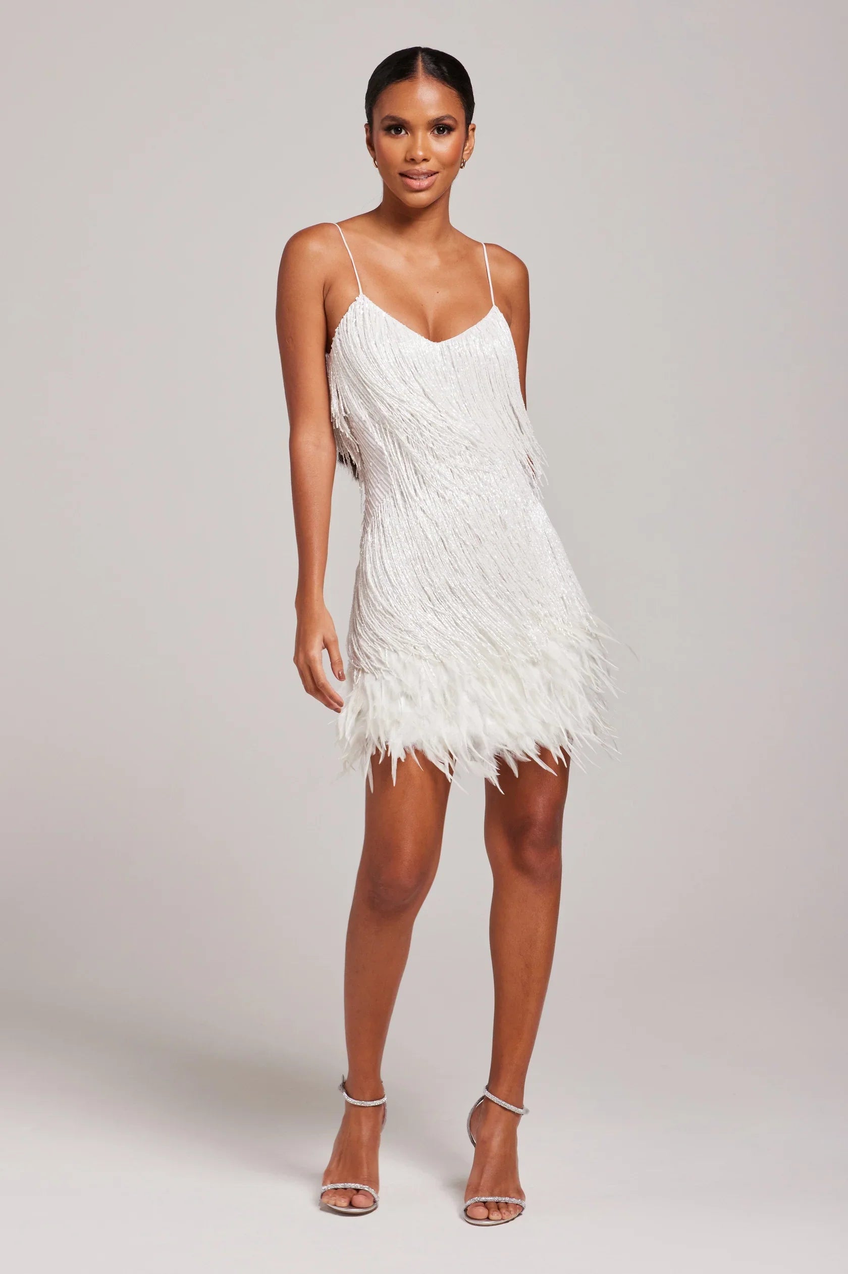 Talia | Modern Feathered Party Dress for Night Out