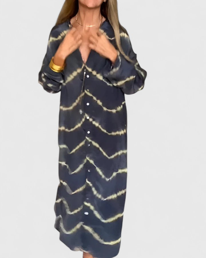 Talia | Elegant Boho Striped Maxi Dress