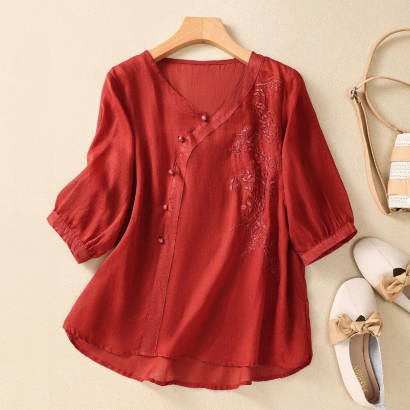 Talia | Asymmetrical Button Tunic