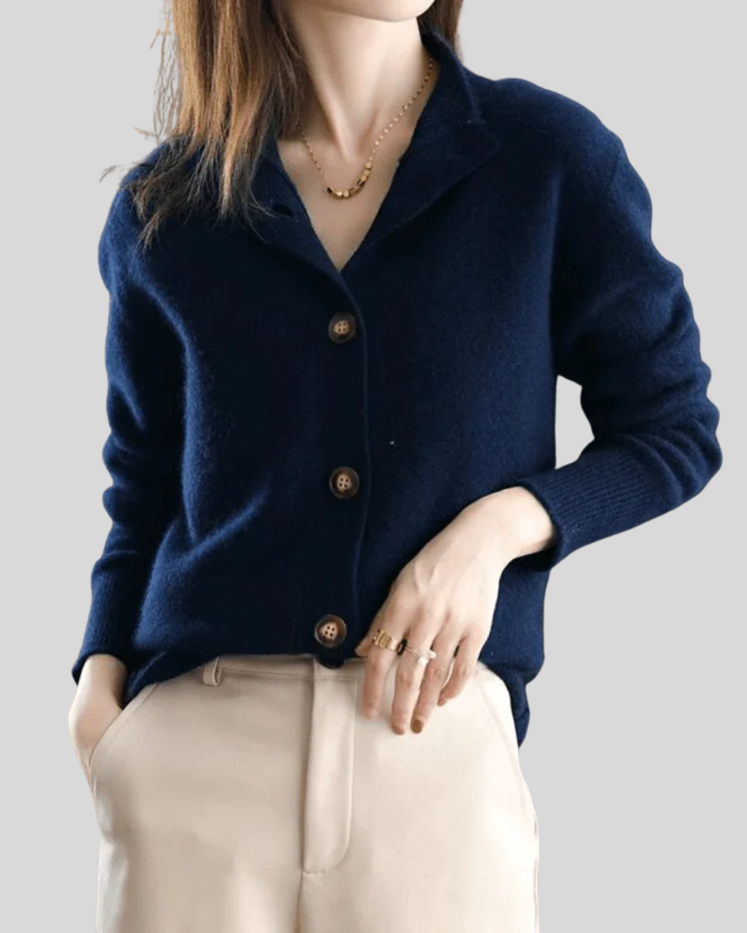 Talia | Retro-Style Cashmere Cardigan