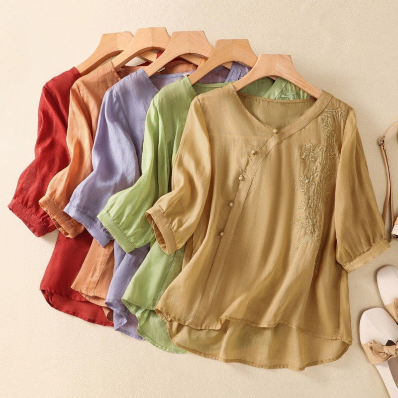 Talia | Asymmetrical Button Tunic