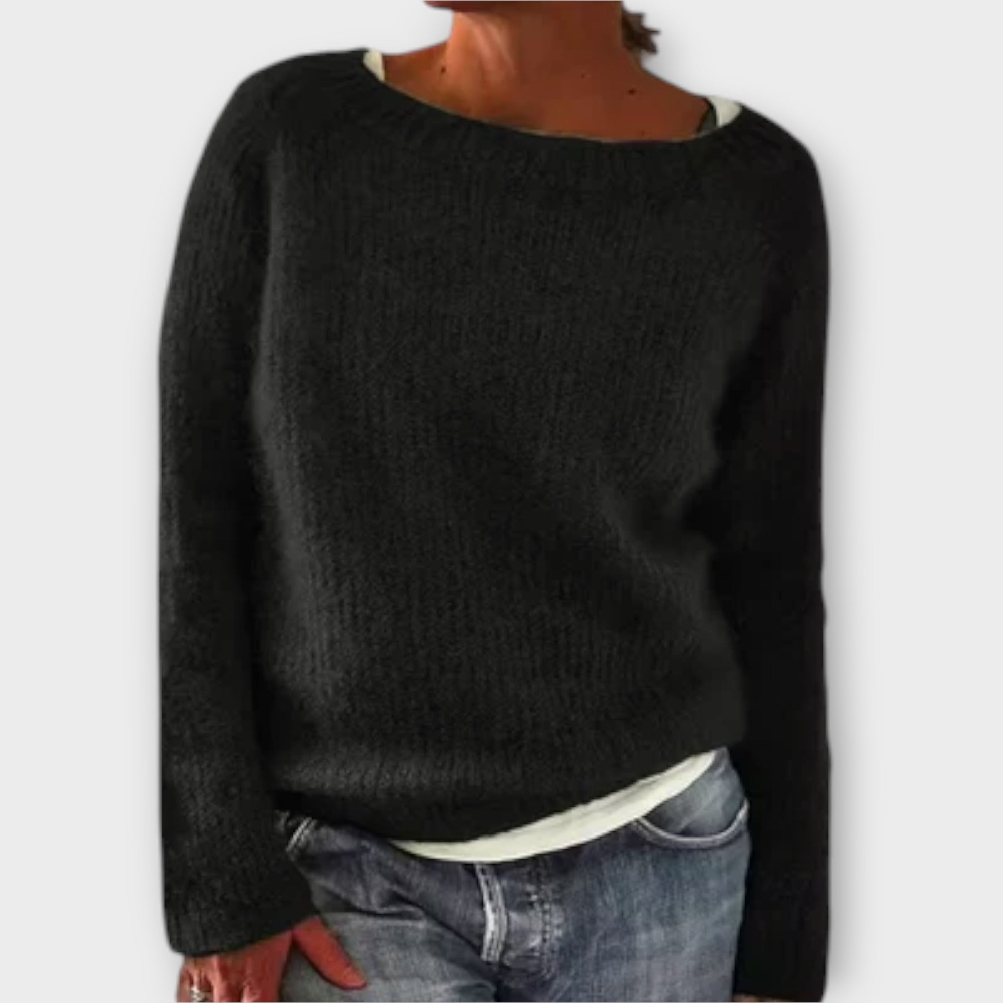 Talia | Solid Color Knit Sweater