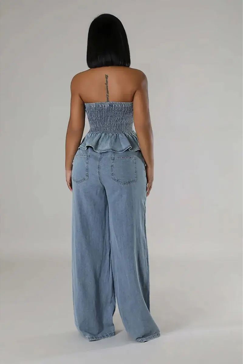 Talia | Stylish Denim Two-Piece Set