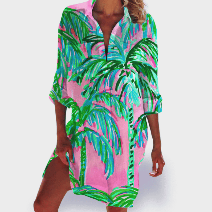 Talia | Vibrant Summer Print Shirt
