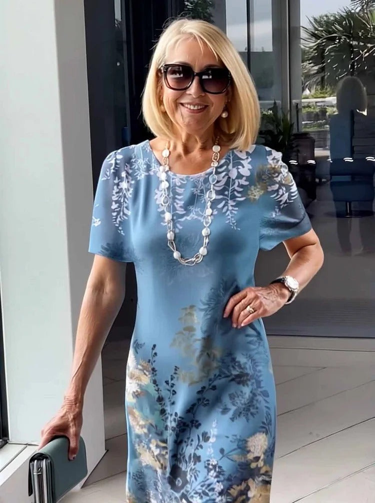 Talia | Comfortable Loose Printed Medium Dress