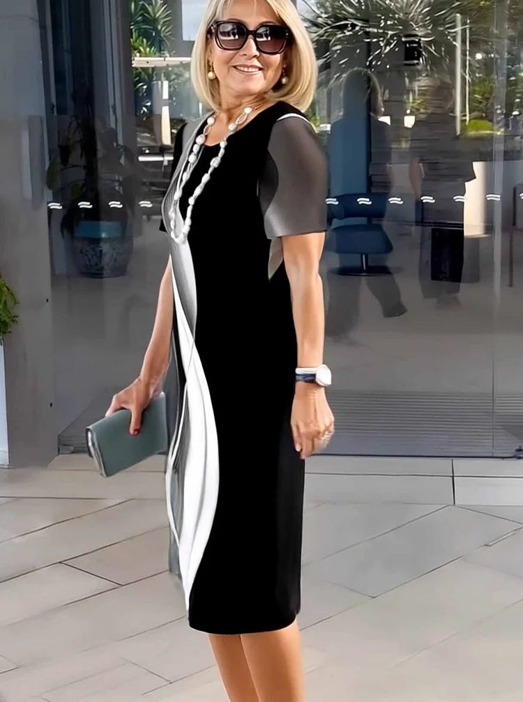 Talia | Comfortable Loose Printed Medium Dress