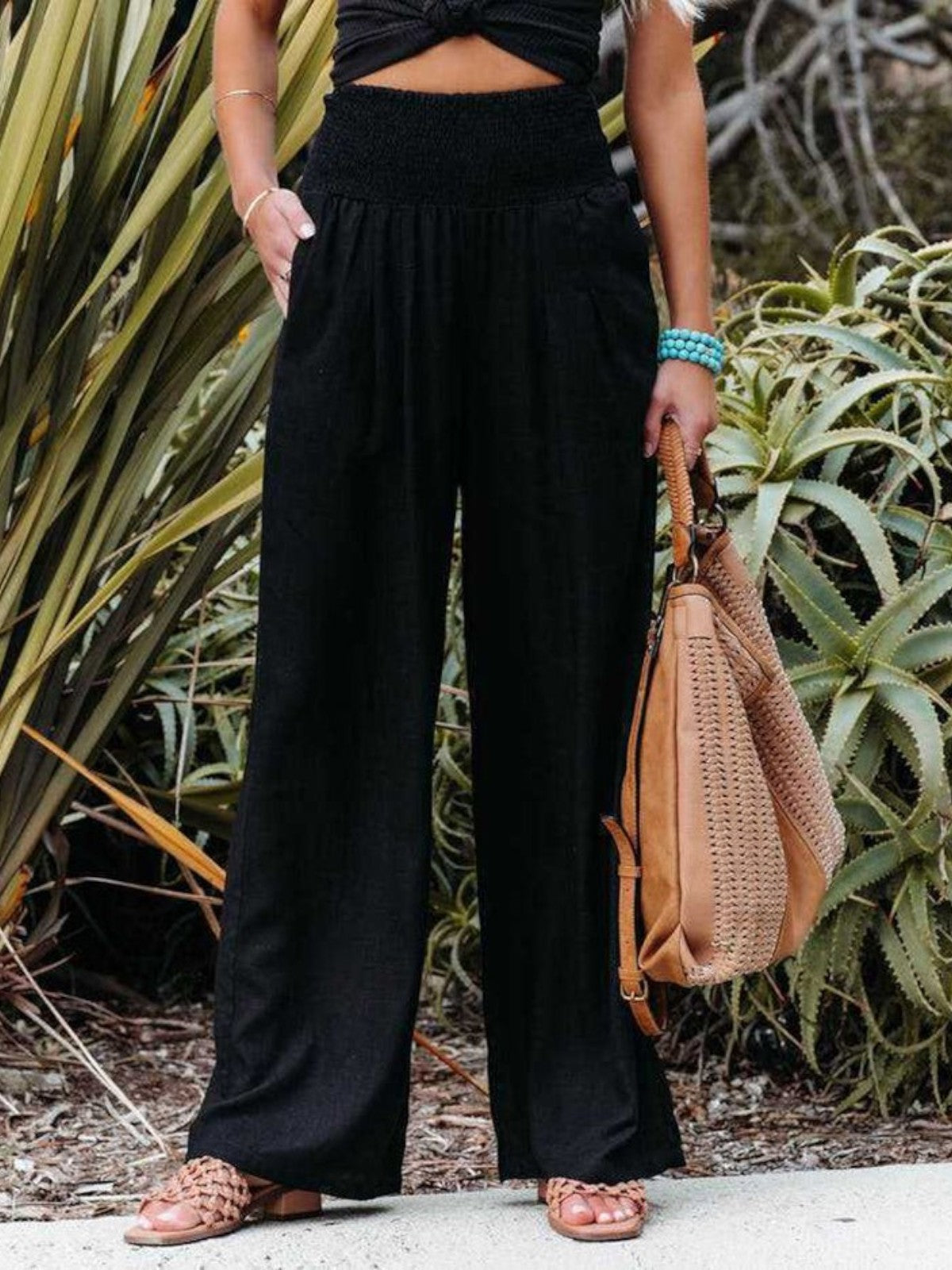 Talia | Remi Wide-Leg Linen Trousers