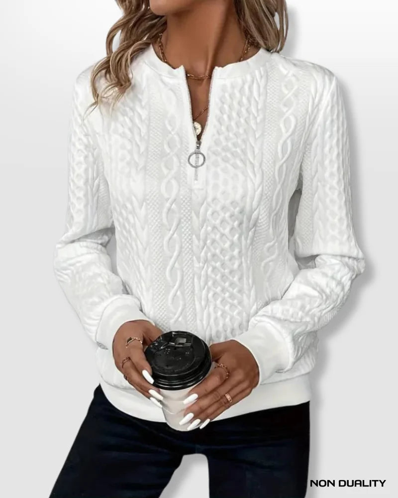 Talia | Non-Duality Zip-Up Sweater