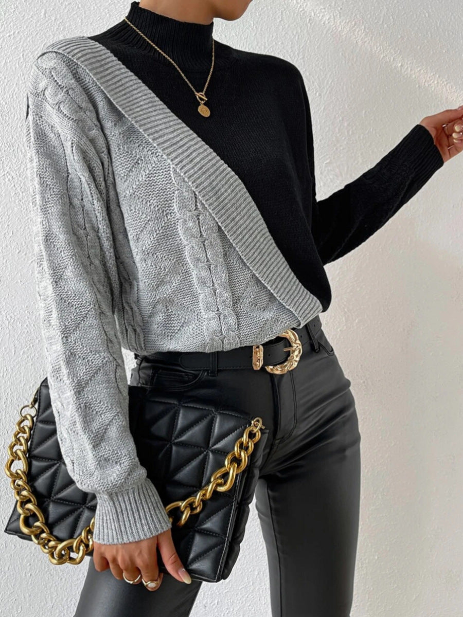 Talia | High Collar Twisted Sweater