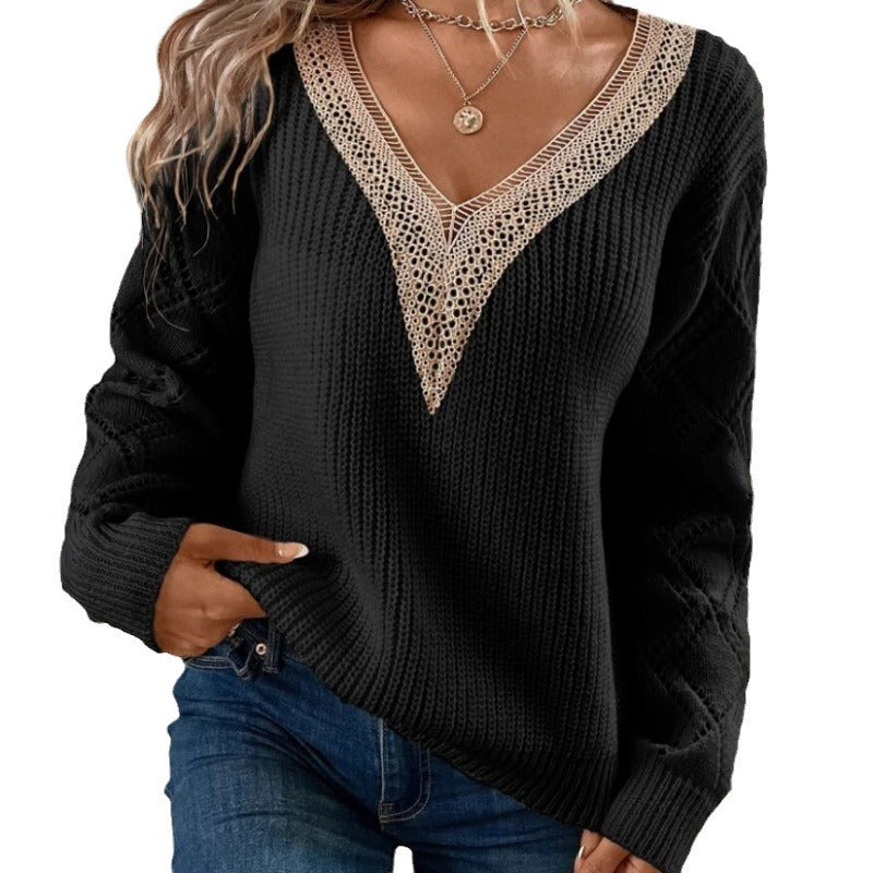 Talia | V-neck Long Sleeve Knitted Sweater