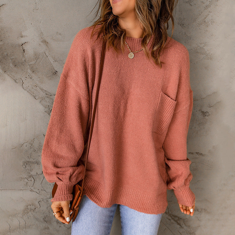 Talia | Crew Neck Long Sleeve Loose Sweater