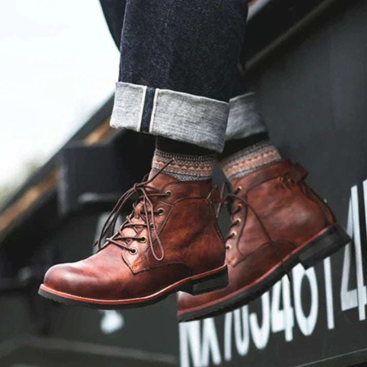 Talia | Retro Round Nose Men's Boots