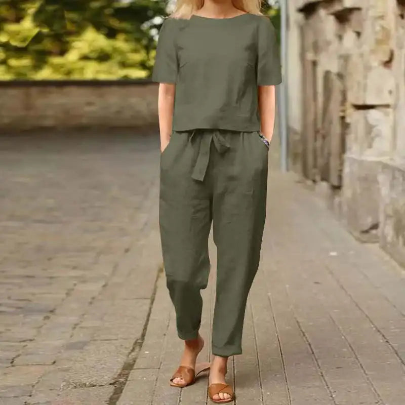 Talia | Two-Piece Linen Set