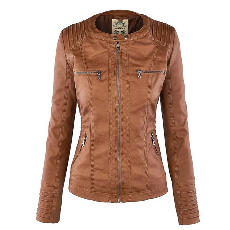 Talia | Waterproof Faux Leather Jacket
