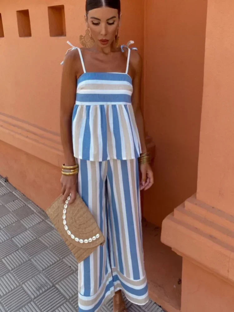 Talia | Sunwalker Printed Trousers Set