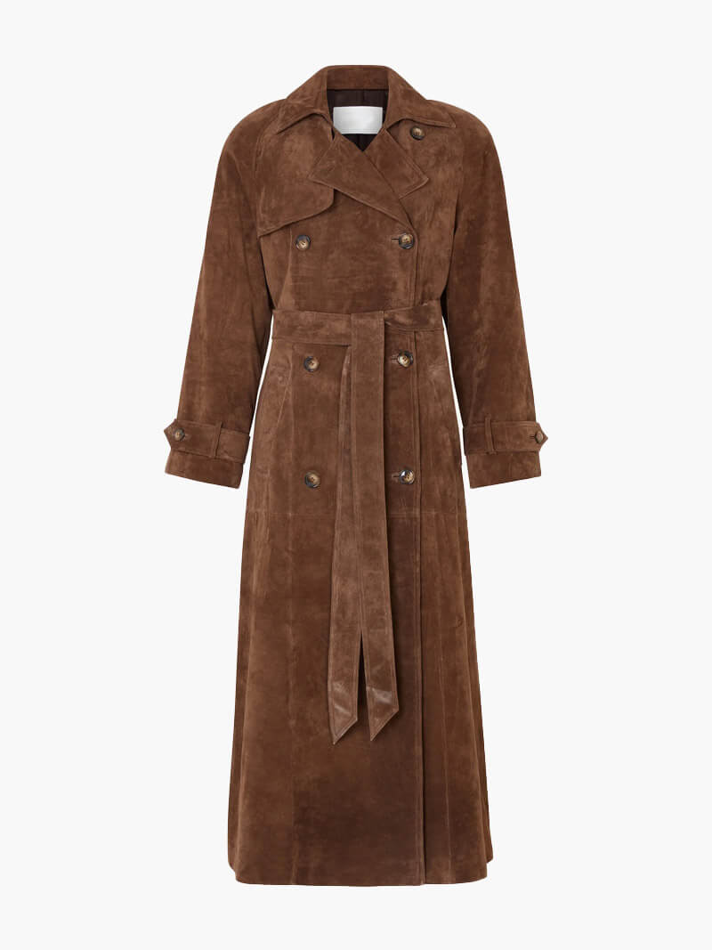 Talia | Suede Trench Coat