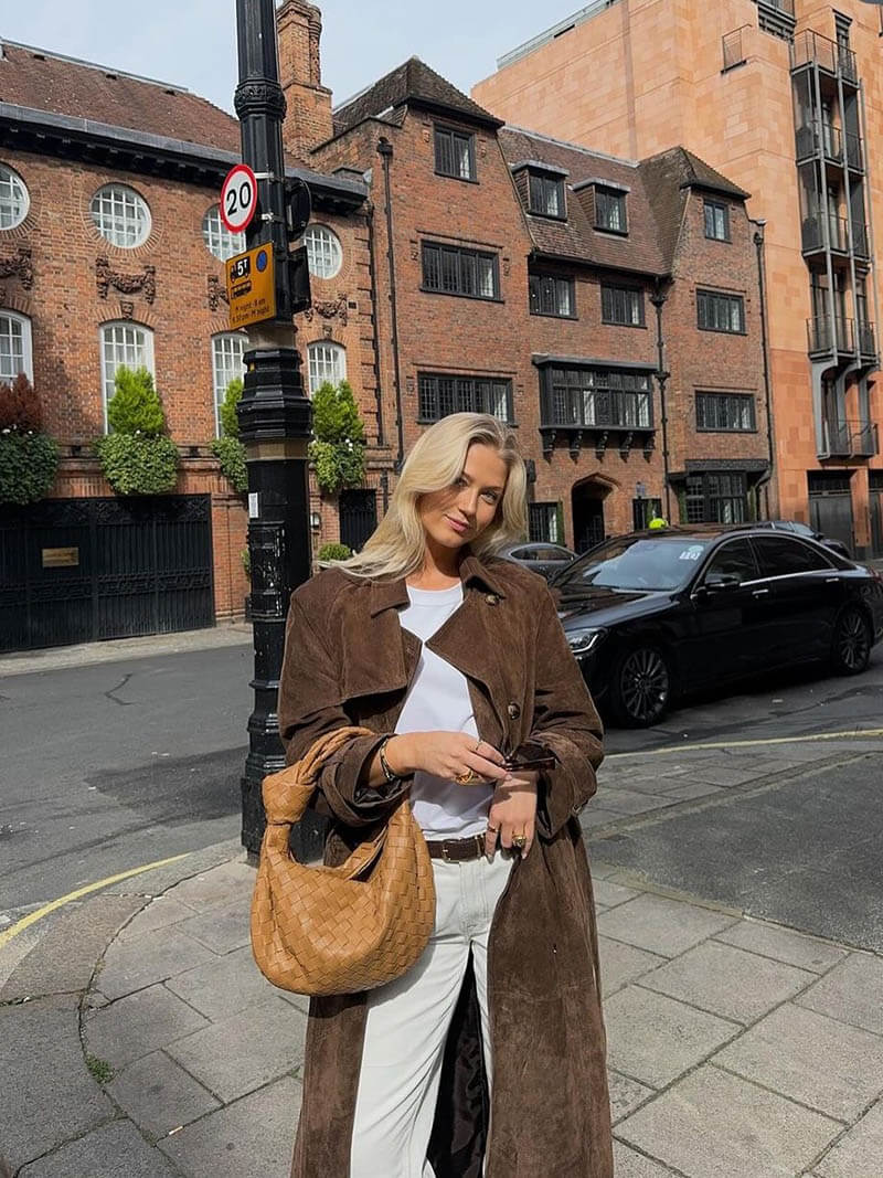 Talia | Suede Trench Coat