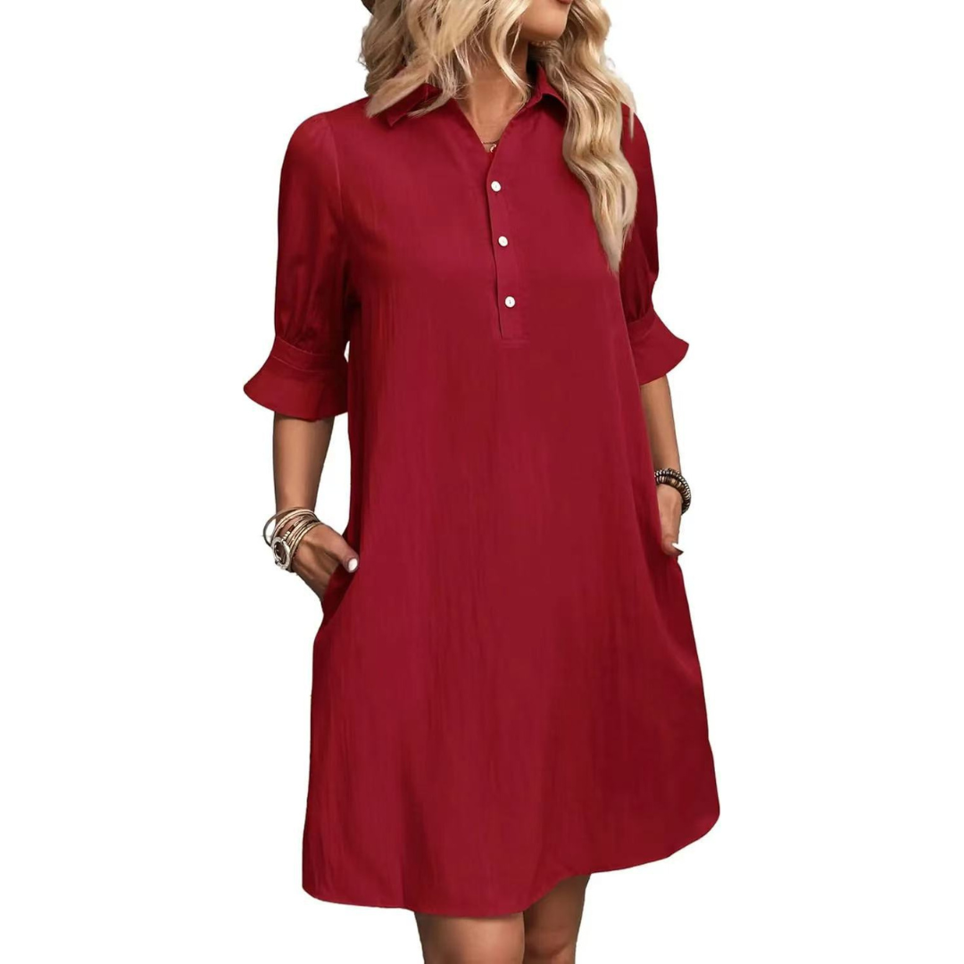 Talia | Elegance Button-Down Dress