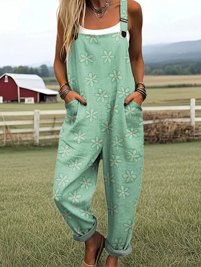 Talia | Floral Flow Wide-Leg Jumpsuit