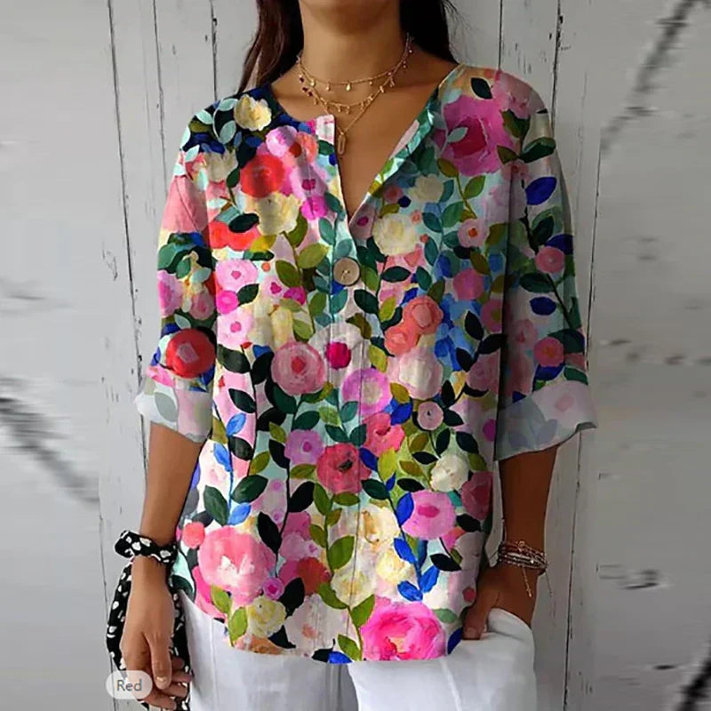 Talia | Elegant Floral Blouse