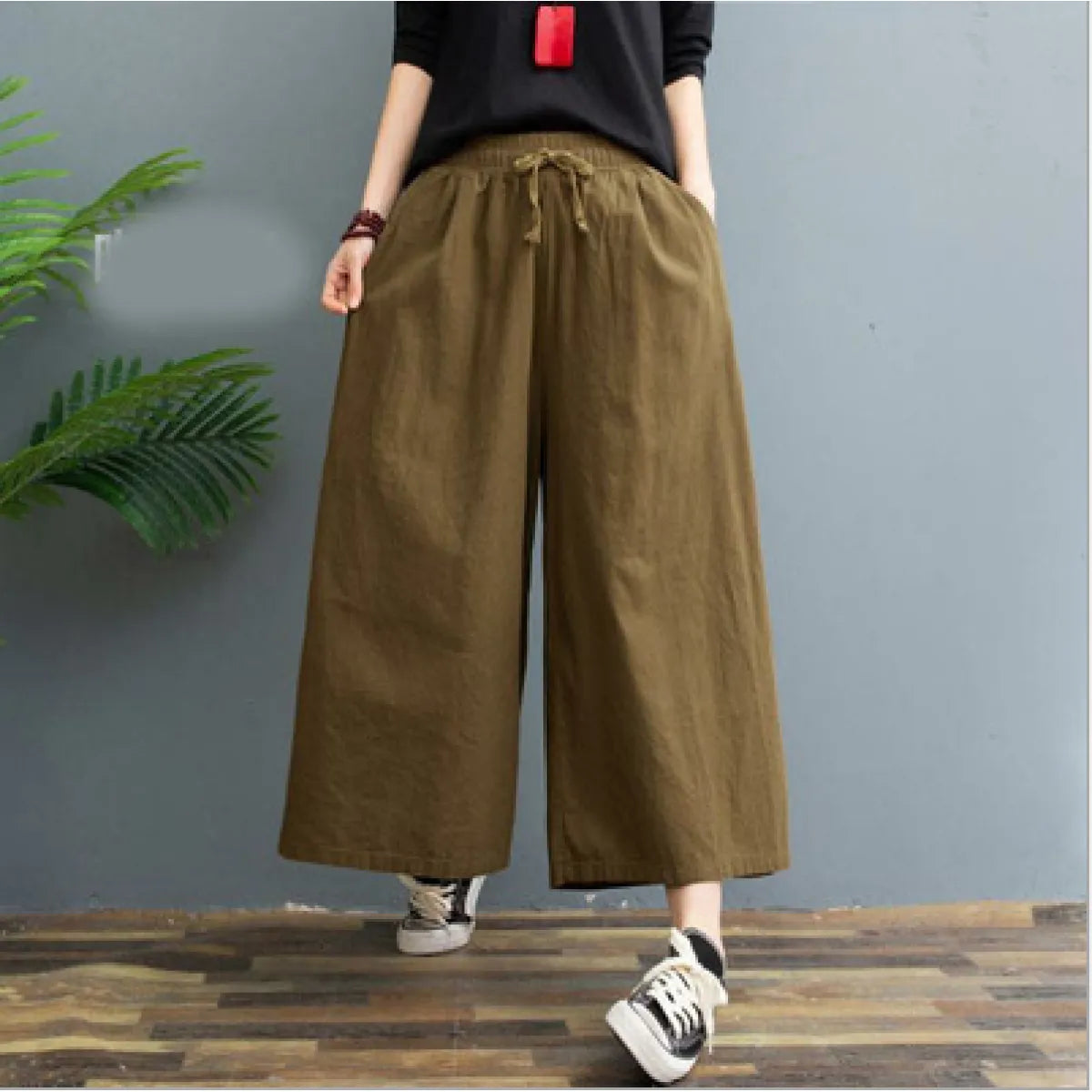Talia | Pleated Linen Comfort Fit Pants