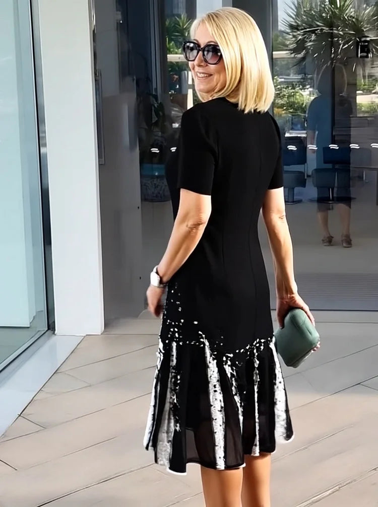 Talia | Comfortable Loose Printed Medium Dress