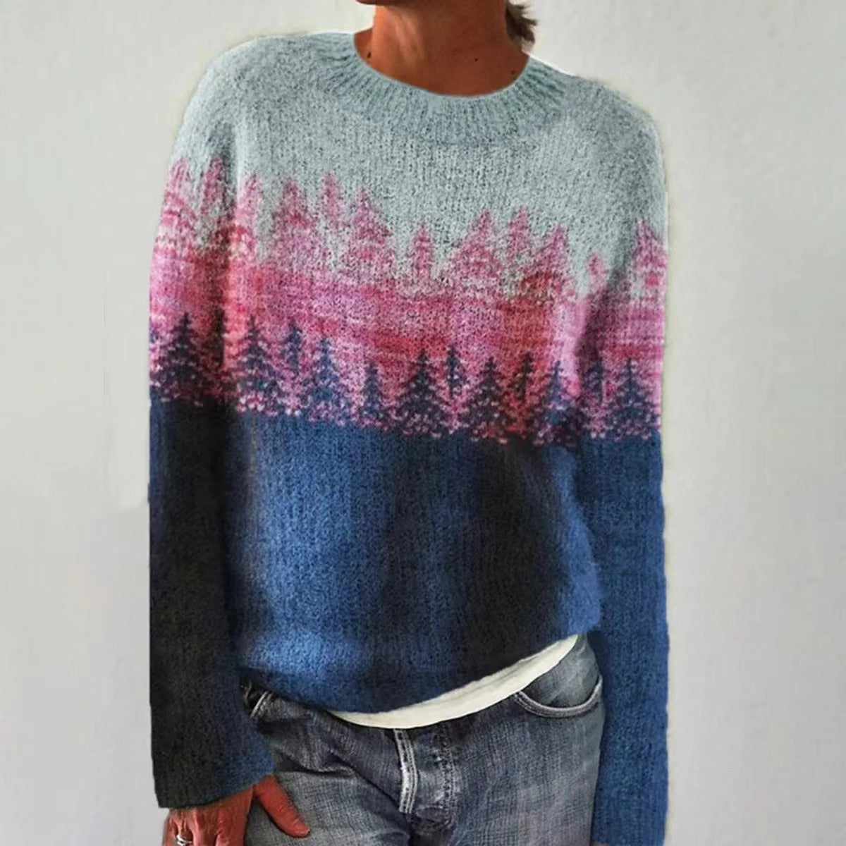 Talia | Icelandic Sweaters with Landscape Print