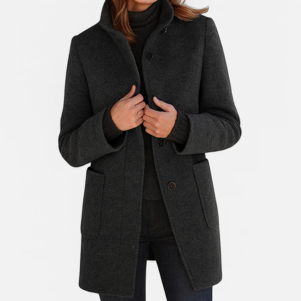 Arden Lane | Comfortable Women’s Coat with High Collar