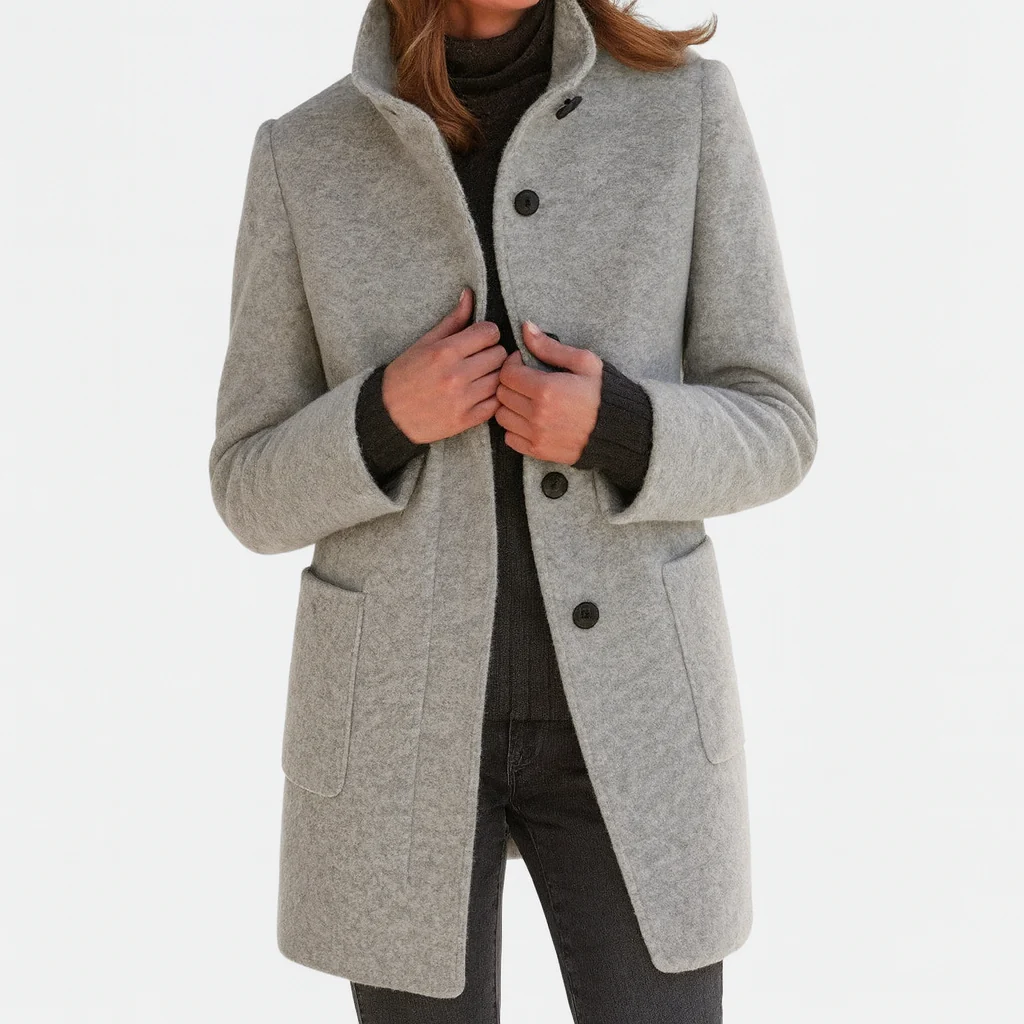 Arden Lane | Comfortable Women’s Coat with High Collar