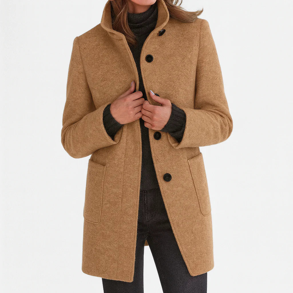 Arden Lane | Comfortable Women’s Coat with High Collar
