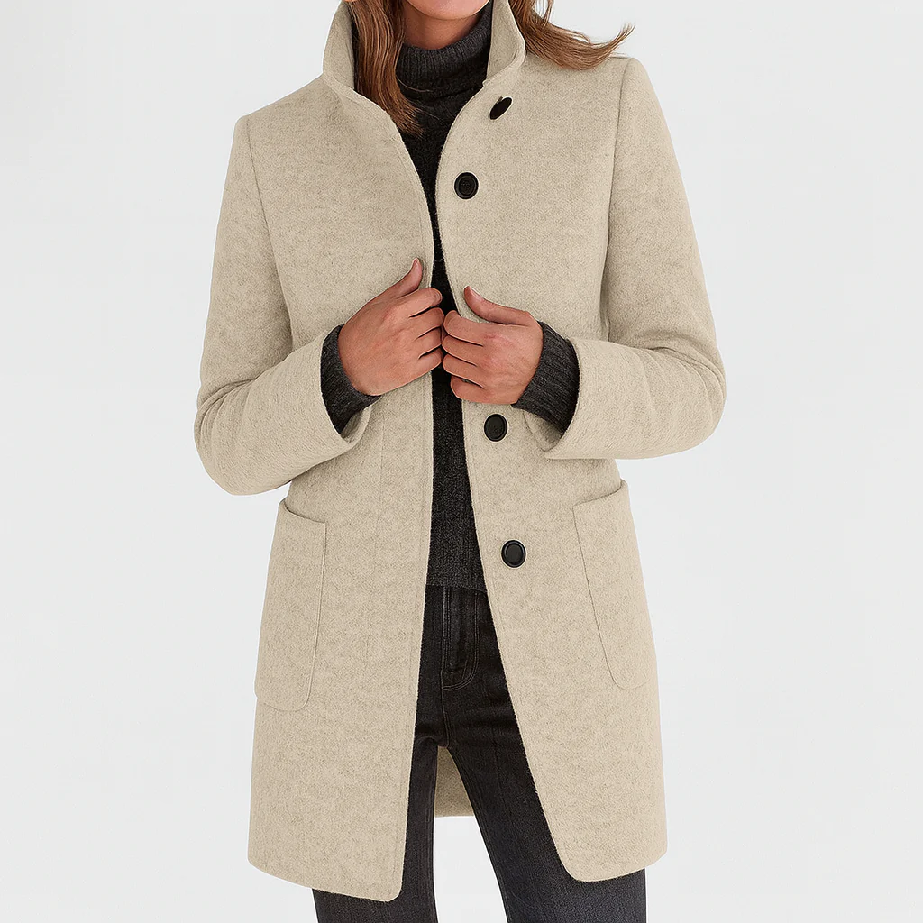 Arden Lane | Comfortable Women’s Coat with High Collar