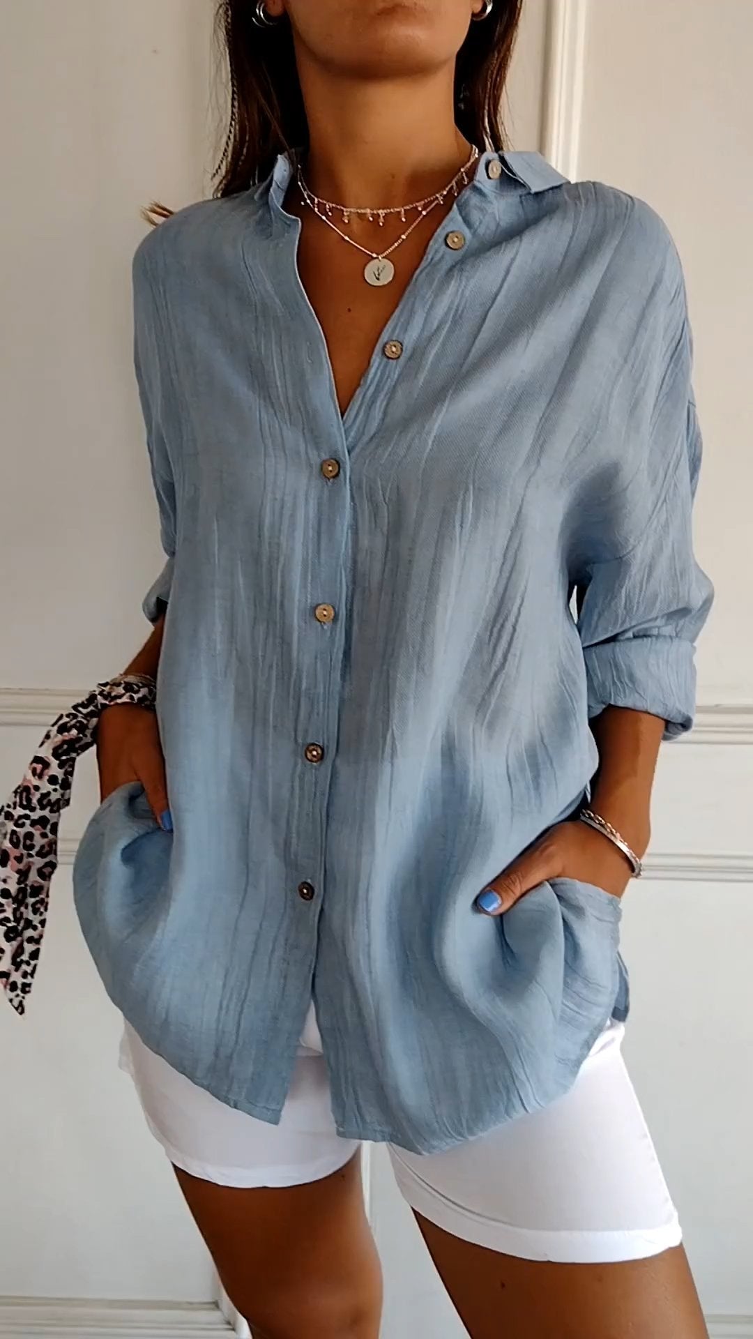 Talia | Elegant Pleated Shirt
