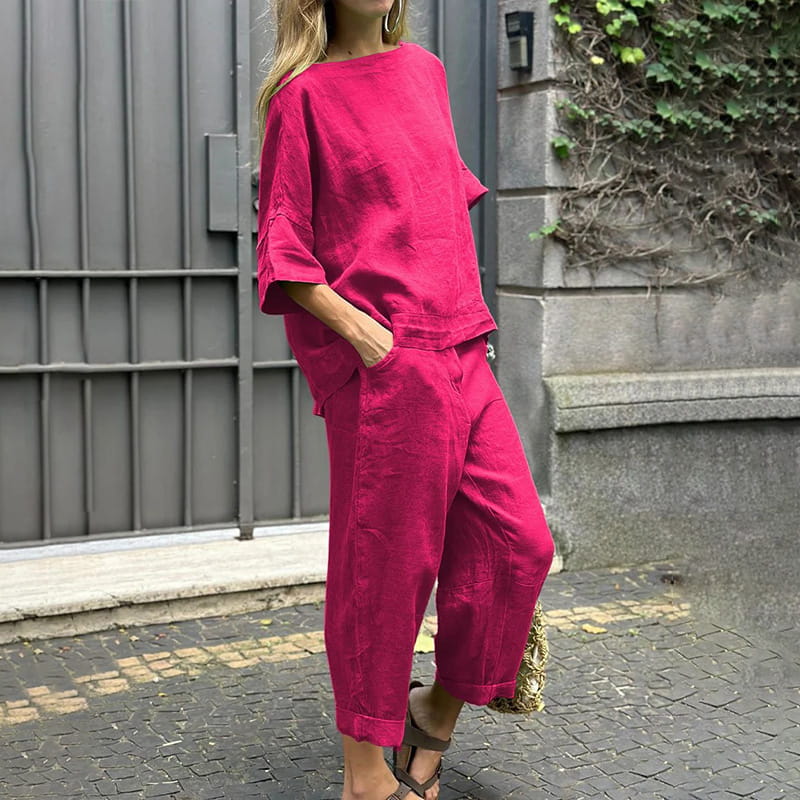 Talia | Casual Cotton-Linen Two-Piece Set