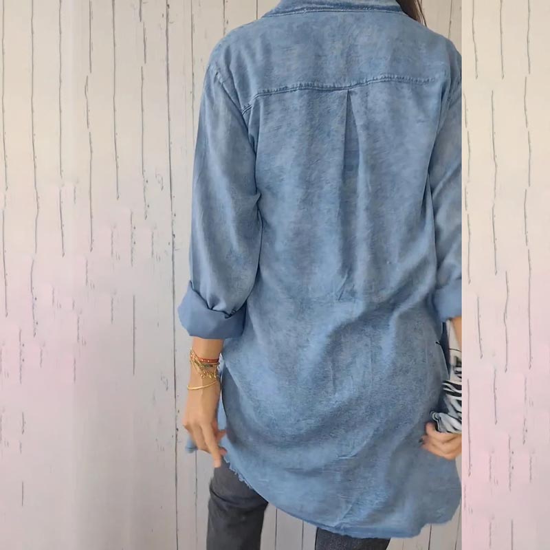 Talia | Shirt Denim with Lapel Jacket