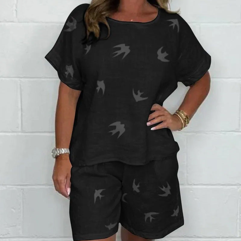 Talia | Breezy Printed Two-Piece Set