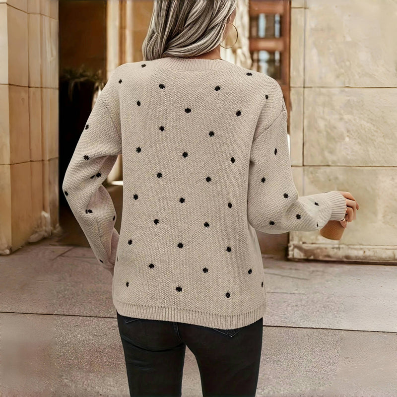 Talia | Polka Dot Knitted Sweater