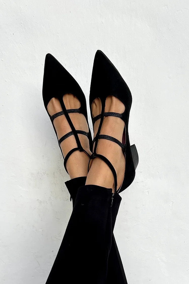 Talia | Strappy Pointed Flats