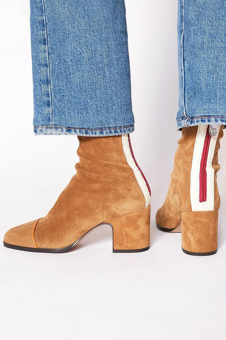 Talia | SUEDE ZIP-UP ANKLE BOOTS