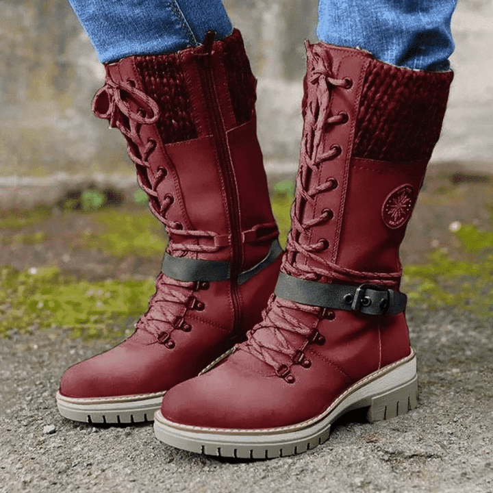 Arden Lane | Waterproof Mid-Calf Lace-Up Boots