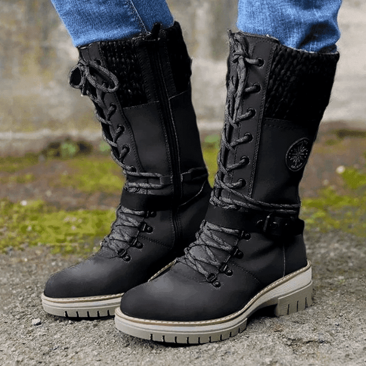 Arden Lane | Waterproof Mid-Calf Lace-Up Boots